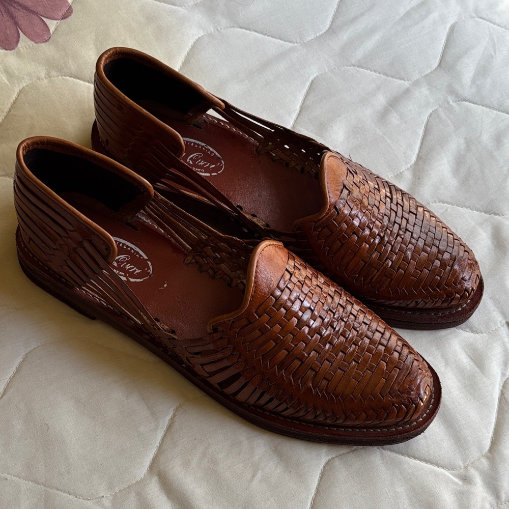 Men's Handmade Brown Leather Huaraches